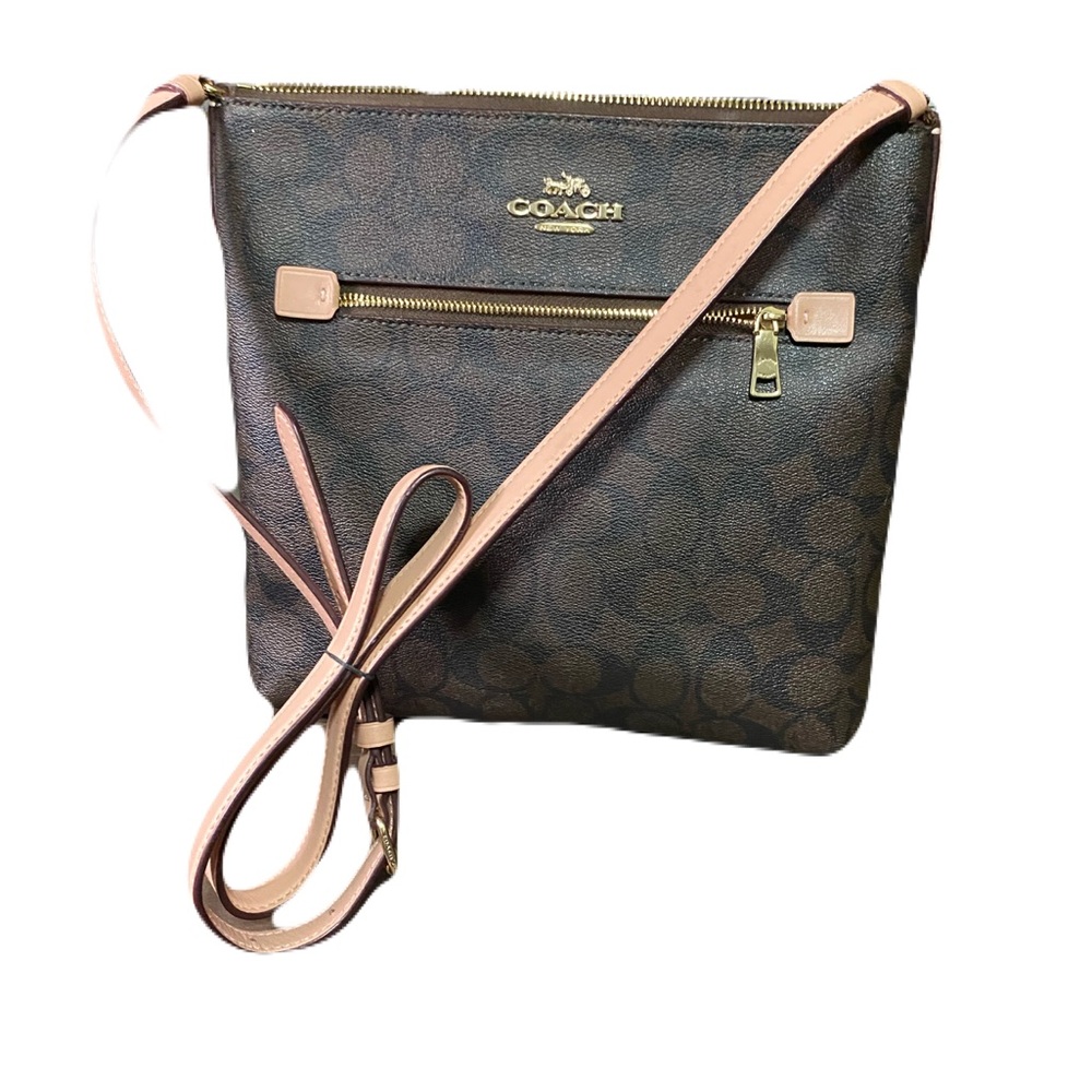 Coach Signature Canvas/ Leather Crossbody Bag